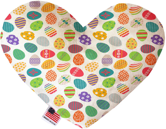 Mirage Pet Easter Eggs Canvas Heart Dog Toy - 8 in.