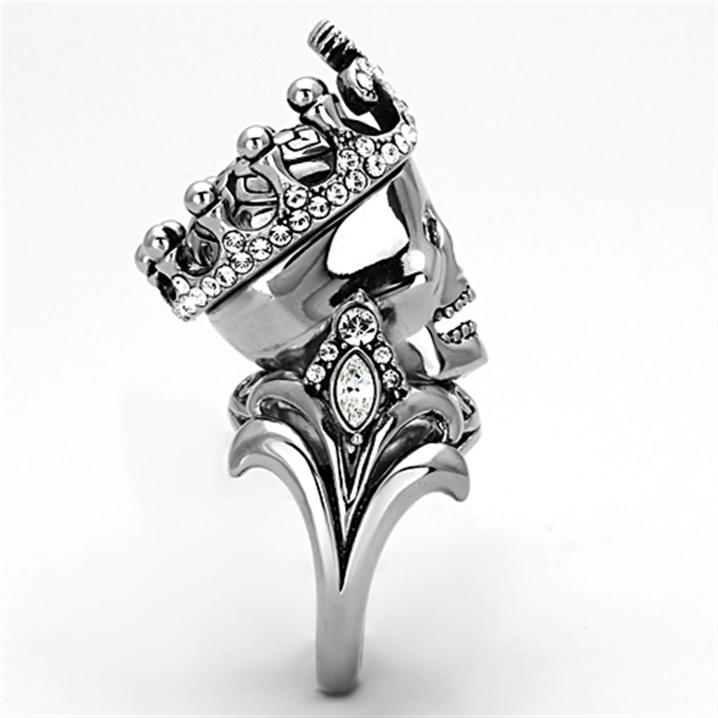 TK1123 - High polished (no plating) Stainless Steel Ring with Top