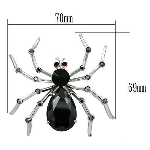 LO2397 - Imitation Rhodium White Metal Brooches with AAA Grade CZ in