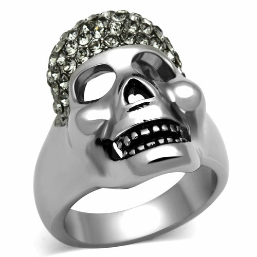 TK1116 - High polished (no plating) Stainless Steel Ring with Top