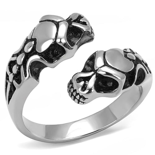 TK3276 - High polished (no plating) Stainless Steel Ring with Epoxy