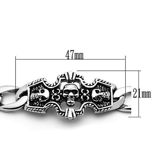 TK567 - High polished (no plating) Stainless Steel Bracelet with No