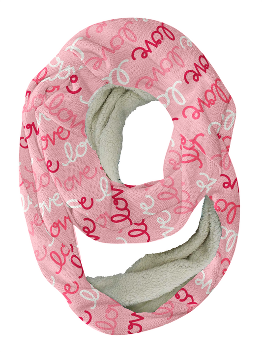 Pink Love Infinity Scarf