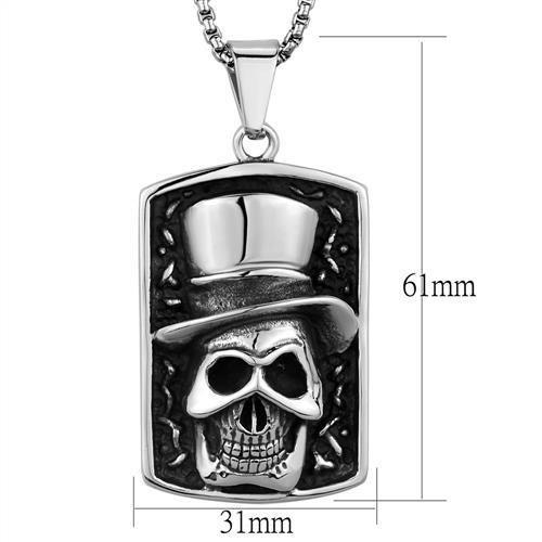 Skull Top Hat Necklace