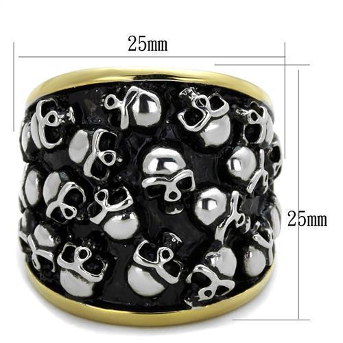 Two-Tone Skulls Ring