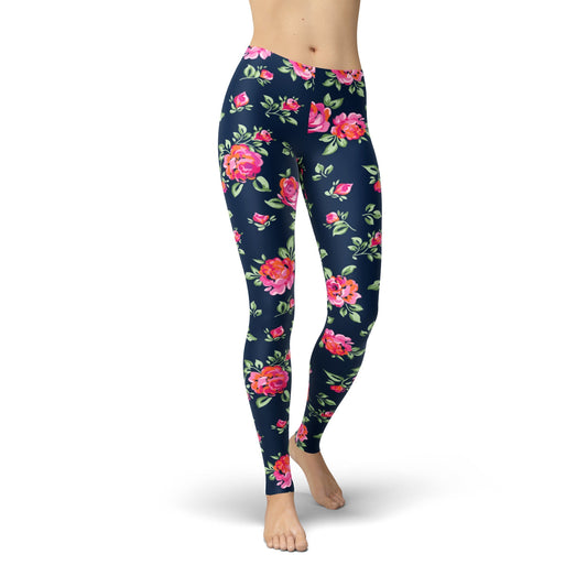 Jean Pink Roses Leggings