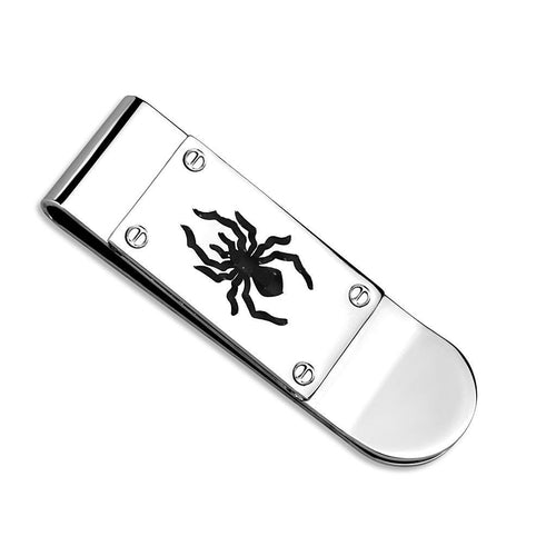 Rhodium Brass Spider Money Clip