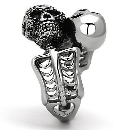 Two Skull Skeleton Ring