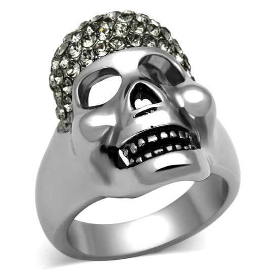 Skull Ring with Crystal Stones