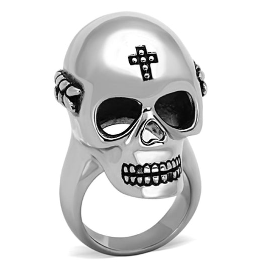 Skull Ring with Cross