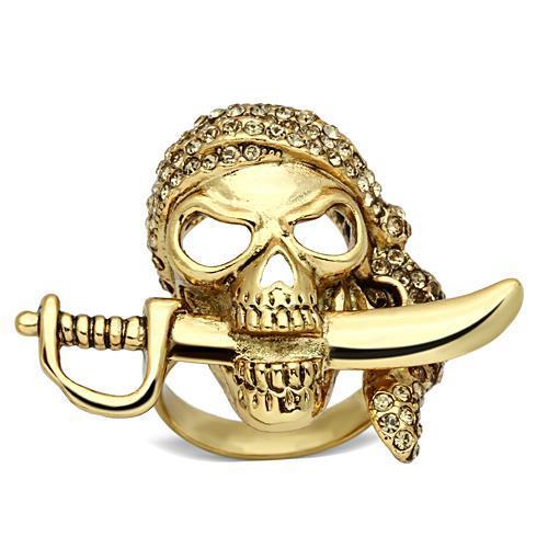 3W011 Gold White Metal Ring with Top Grade Crystal