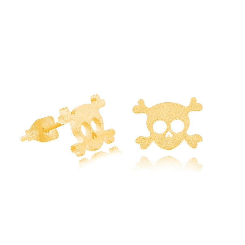 Brinco Masculino Halloween Gifts Cross Skeleton