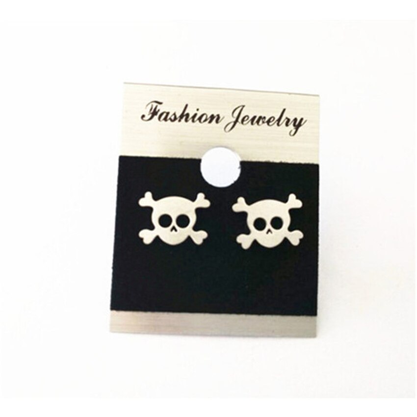 Brinco Masculino Halloween Gifts Cross Skeleton