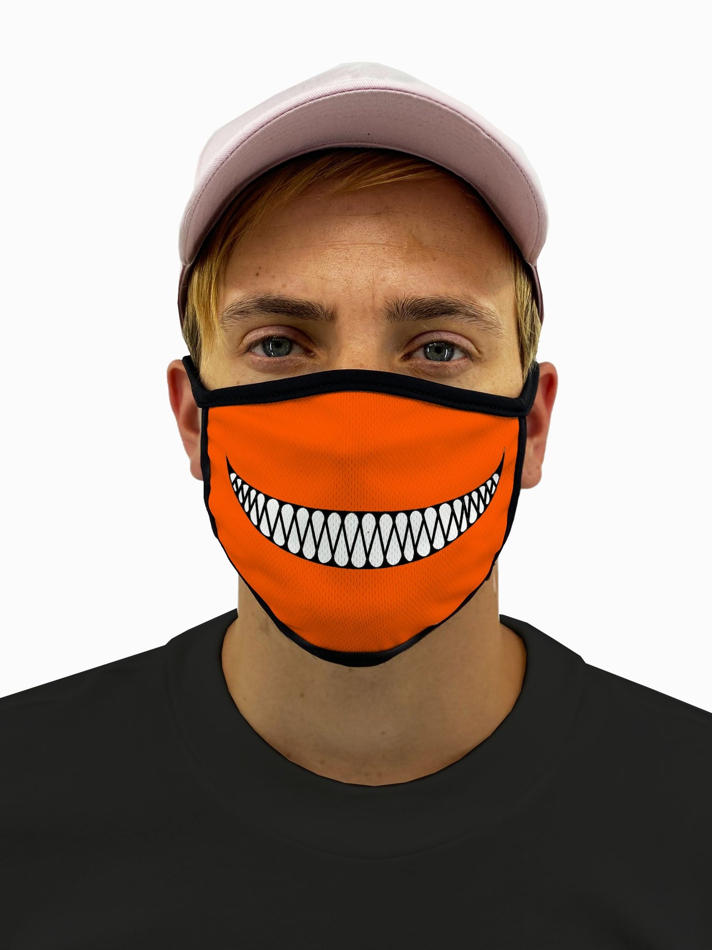 Evil Pumpkin Smile Face Mask  with Filter Pocket