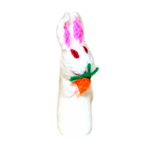 Easter Bunny Finger Puppet (White)