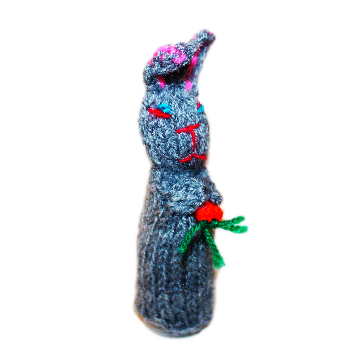 Easter Bunny Finger Puppet (gray)