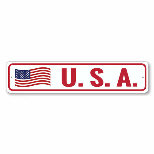 USA American Flag Sign