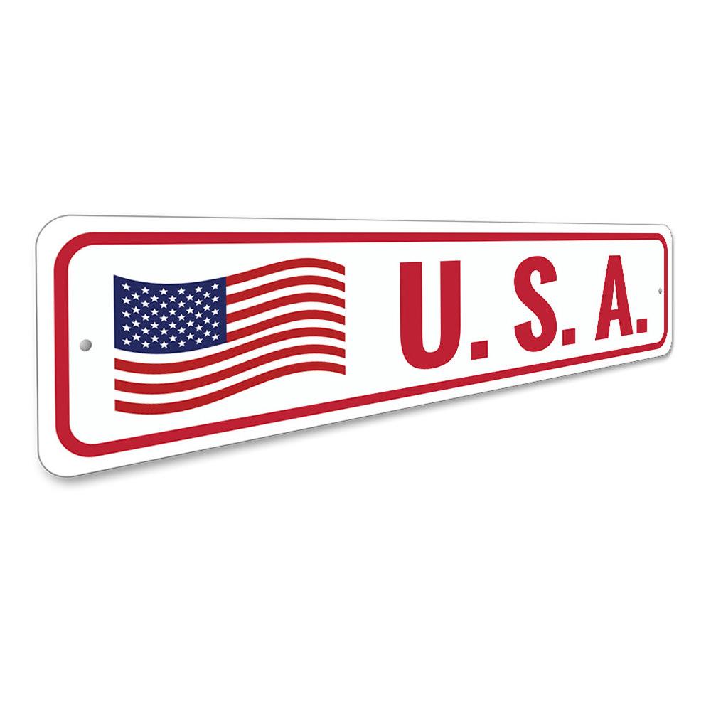 USA American Flag Sign