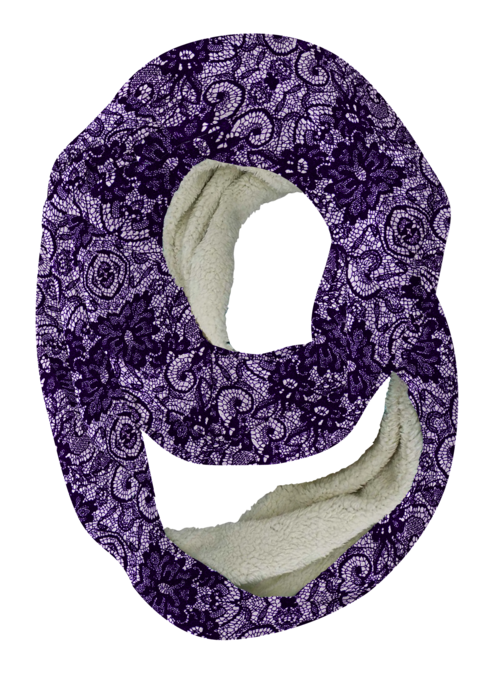 Purple Lace Infinity Scarf