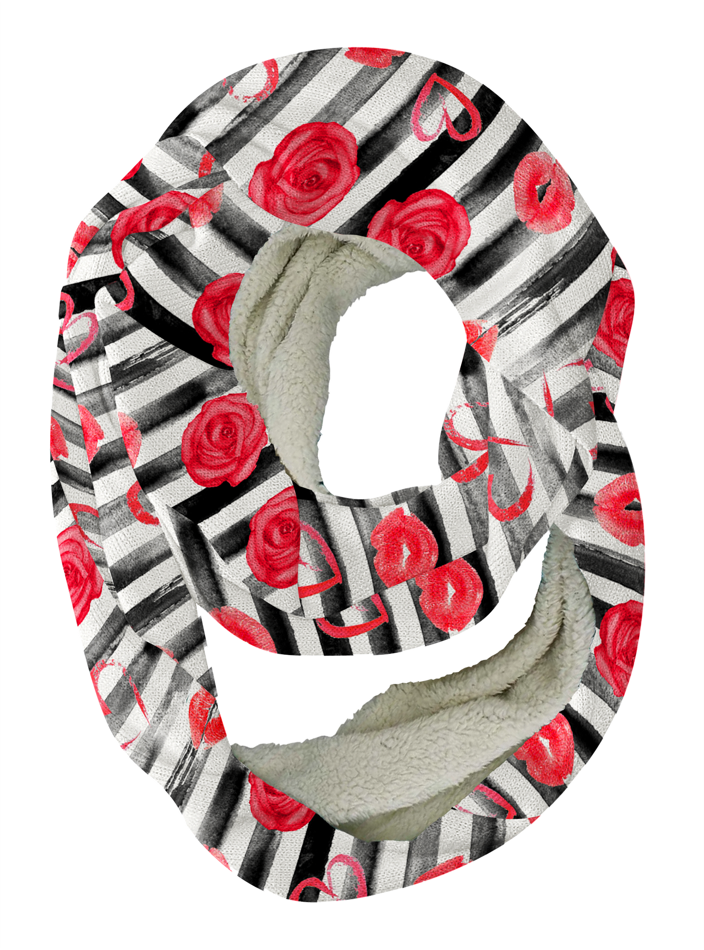 Rose Stripes Infinity Scarf