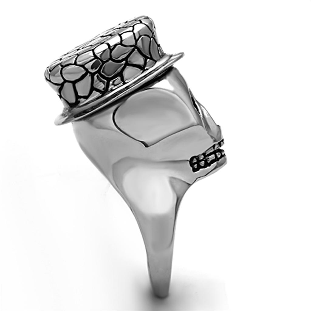 TK1121 - High polished (no plating) Stainless Steel Ring with Epoxy