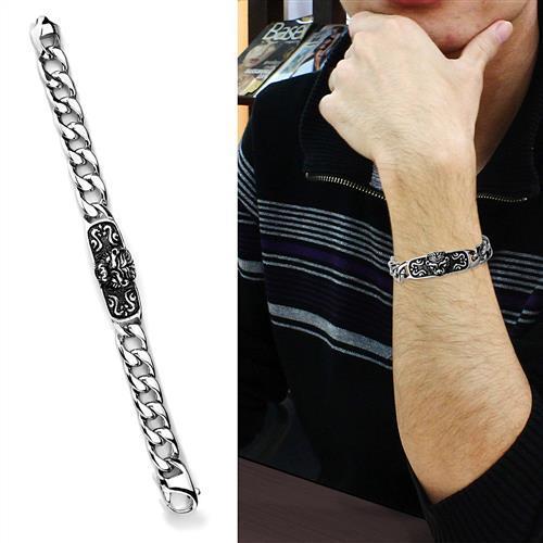 TK1978 - High polished (no plating) Stainless Steel Bracelet with No