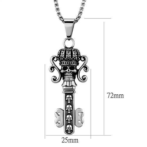 TK1984 - High polished (no plating) Stainless Steel Necklace with No