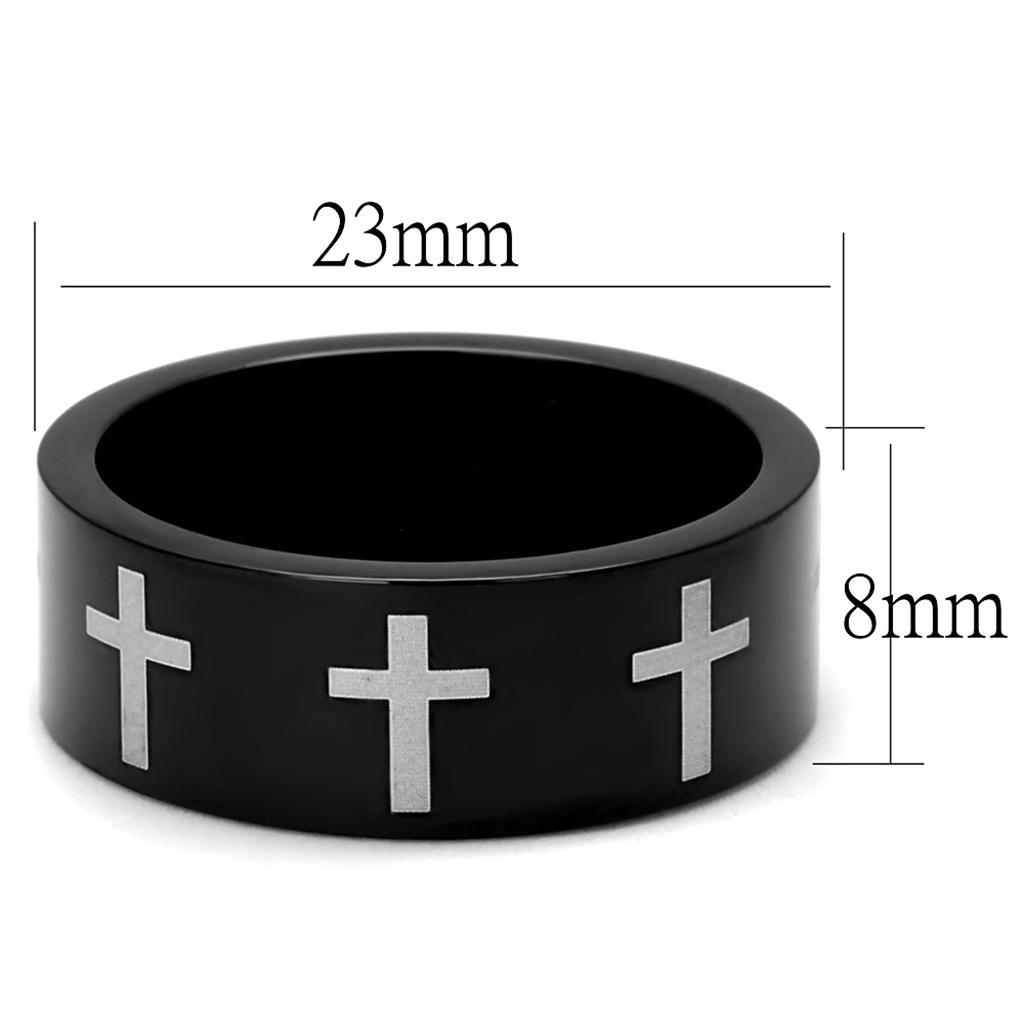 Two-Tone IP Black (Ion Plating) Stainless Steel Ring