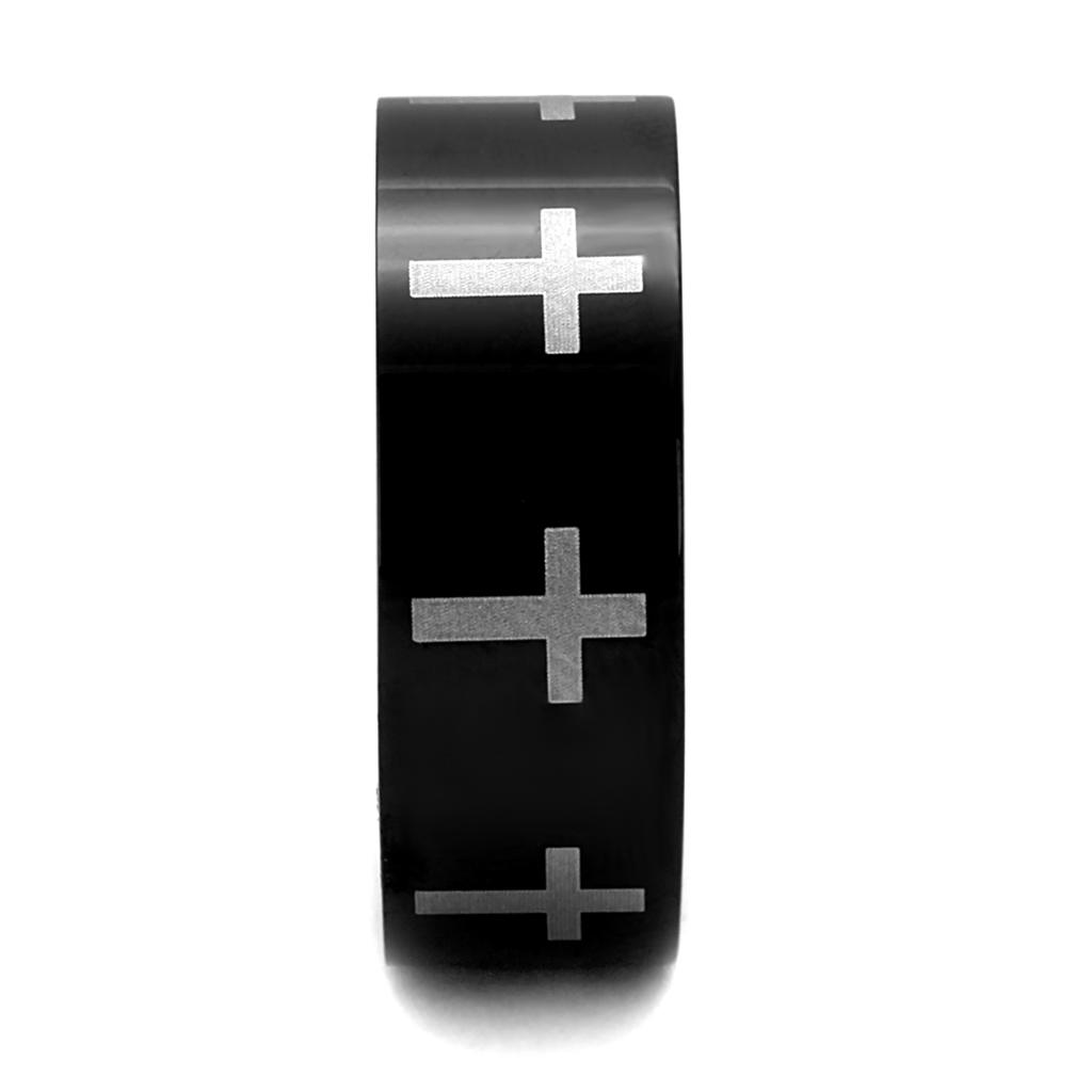 Two-Tone IP Black (Ion Plating) Stainless Steel Ring