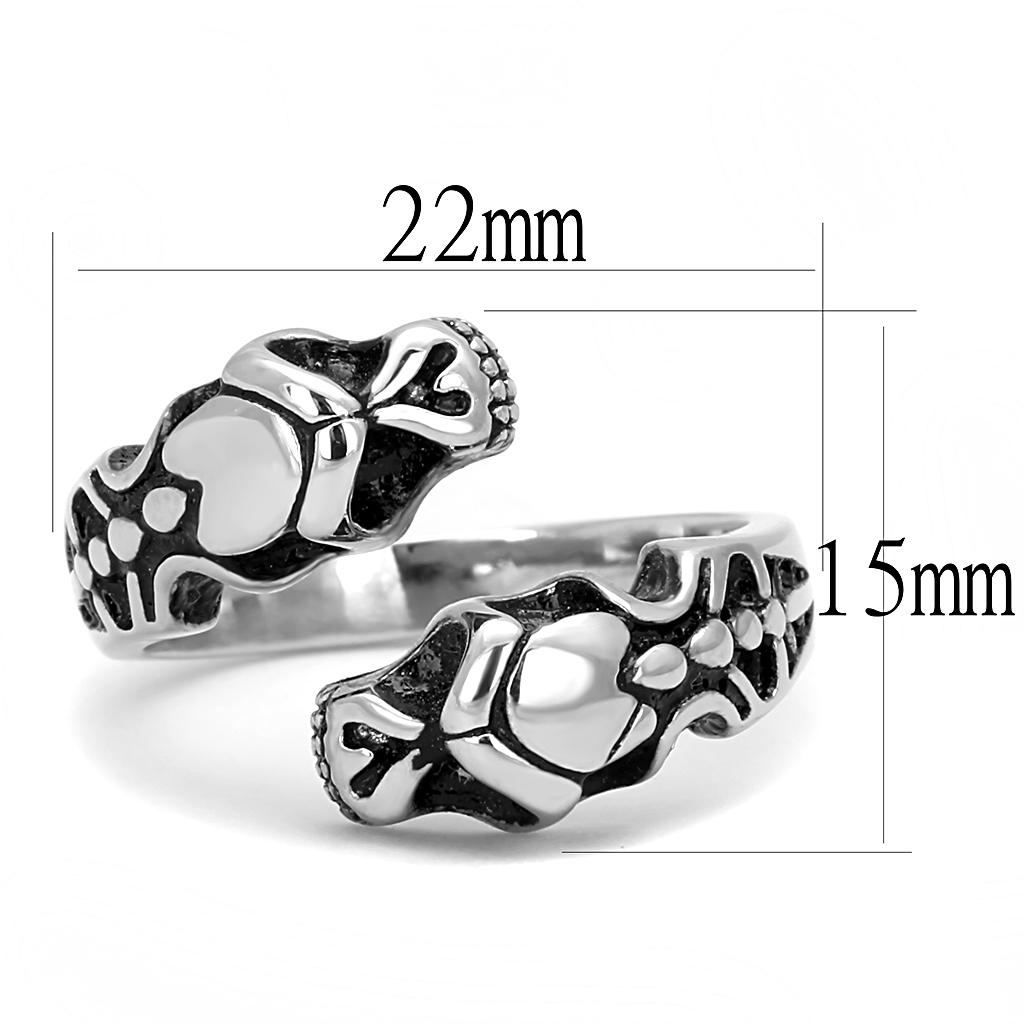 TK3276 - High polished (no plating) Stainless Steel Ring with Epoxy