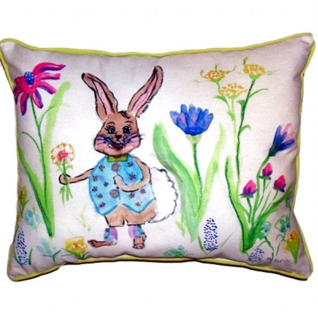 Betsy Drake ZP386 Happy Bunny Extra Large Zippered Pillow - 20 x 24 in