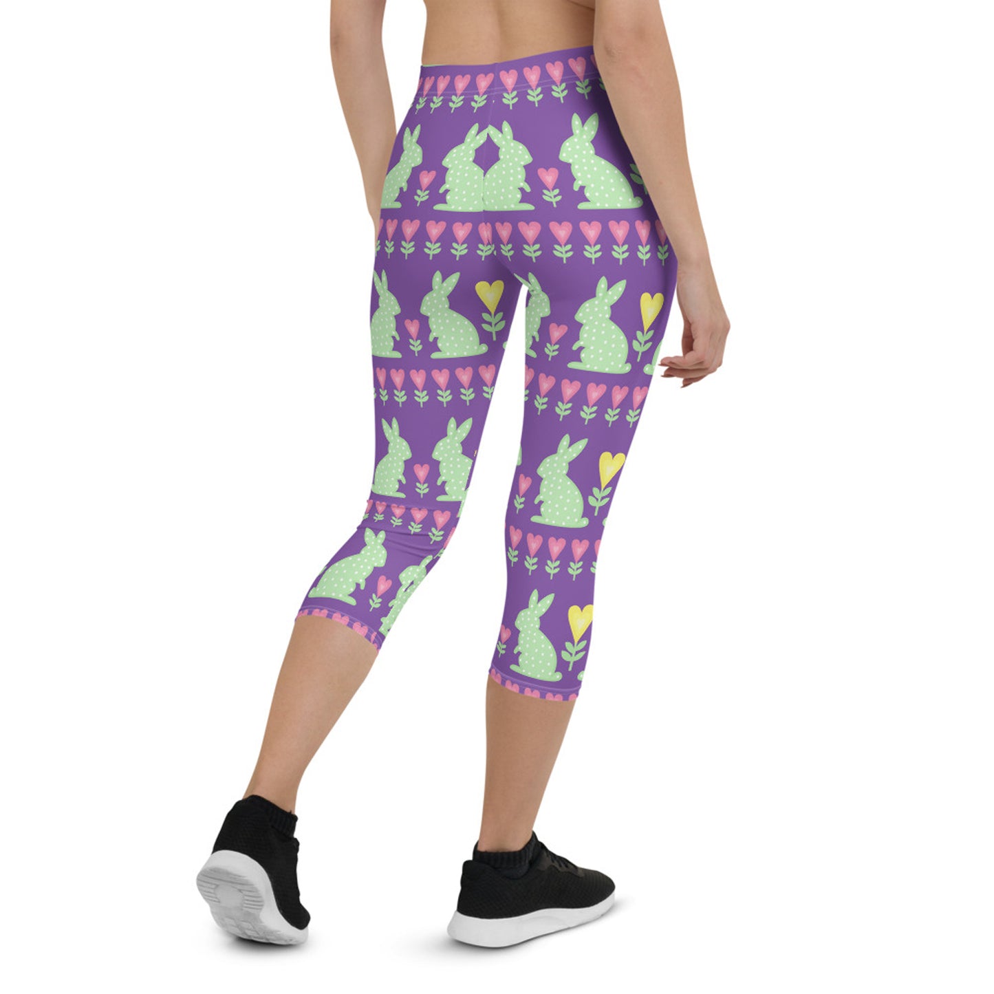 Easter Bunny Capri Leggings for Women