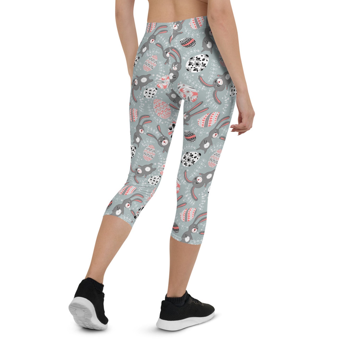 Easter Bunny Capri Leggings for Women