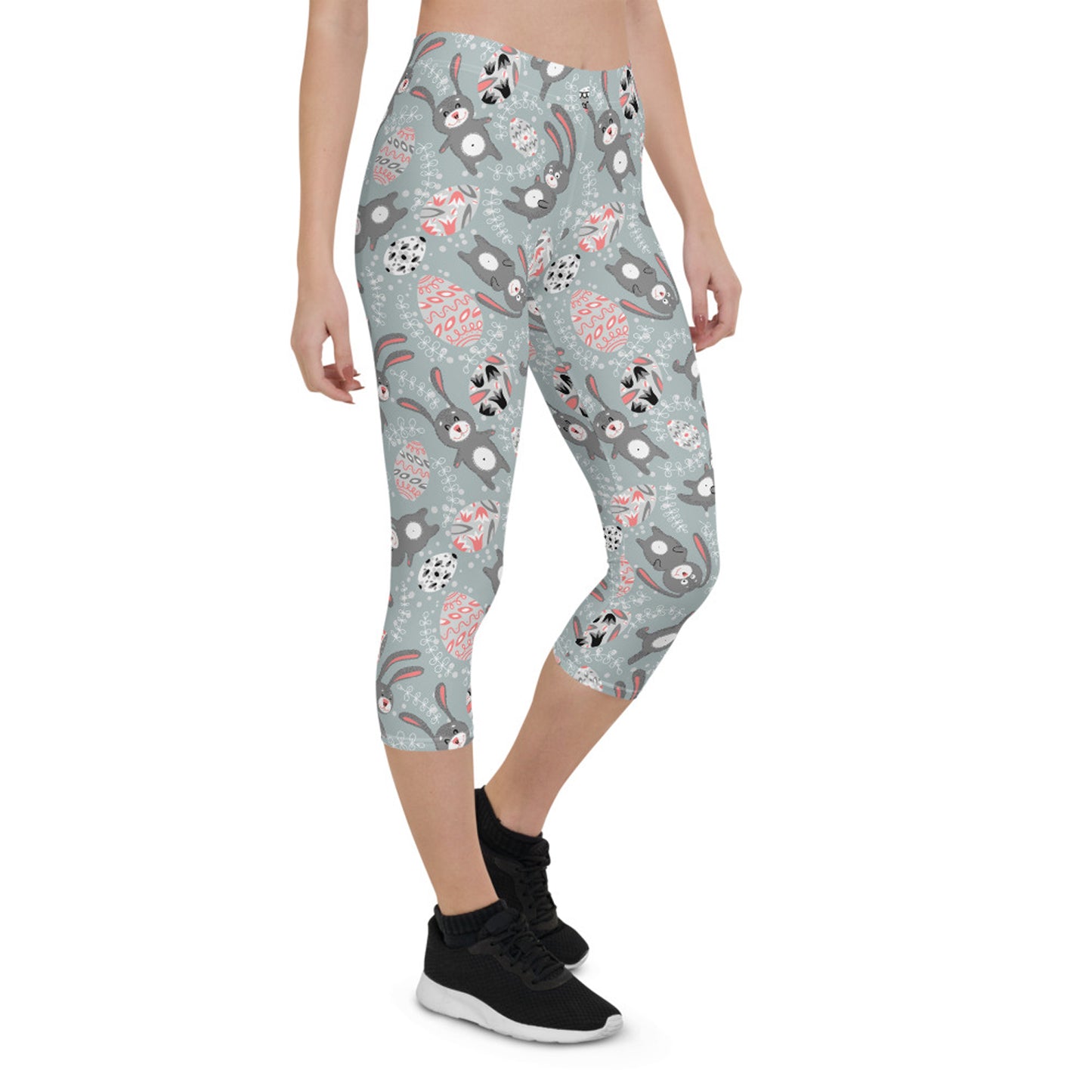 Easter Bunny Capri Leggings for Women