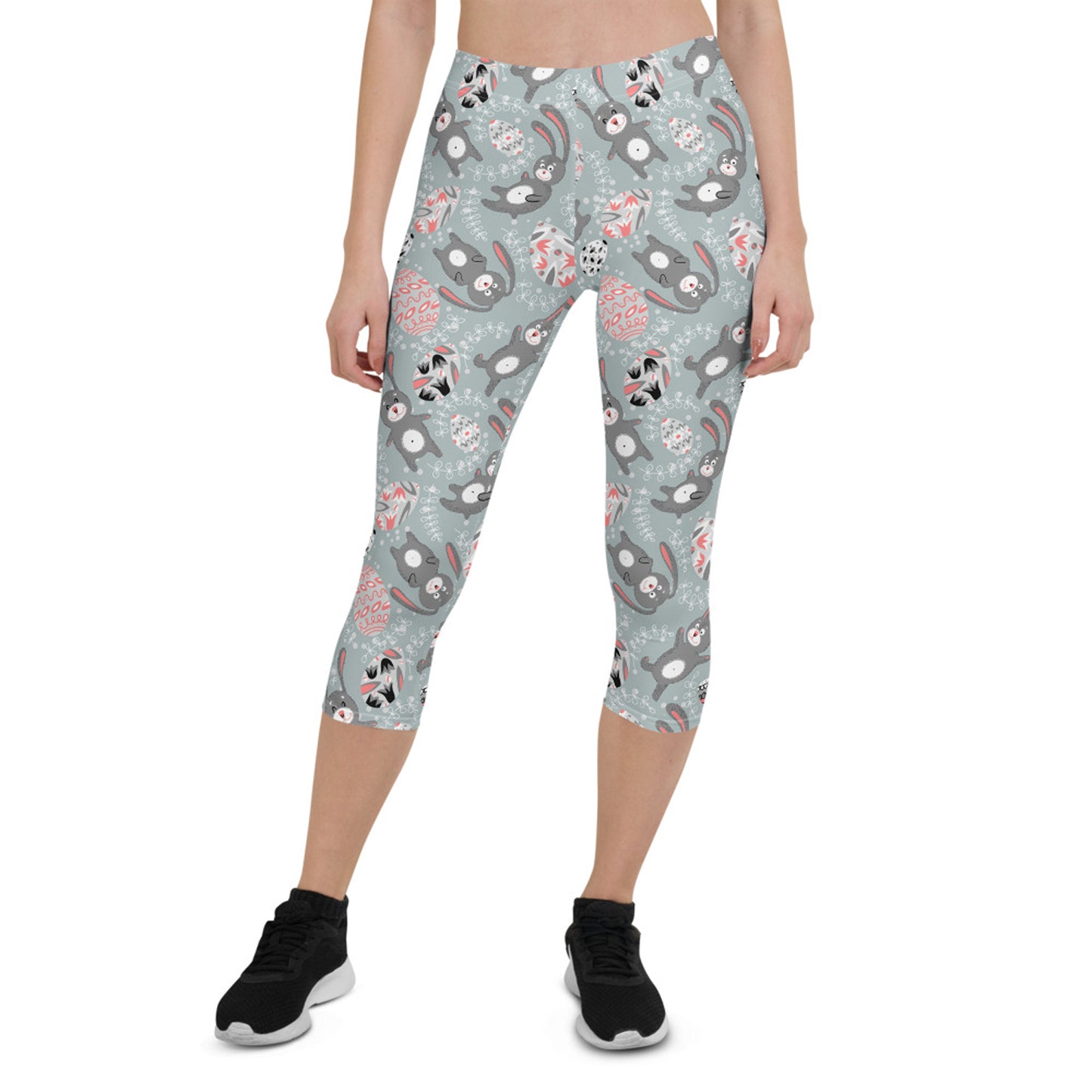 Easter Bunny Capri Leggings for Women