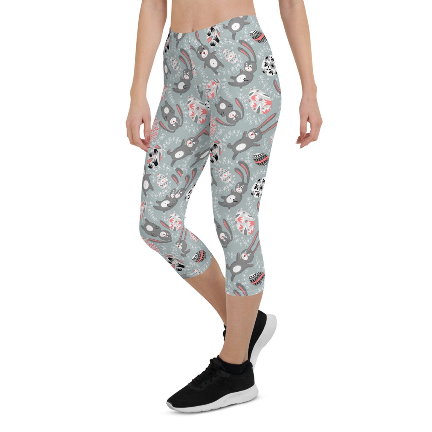 Easter Bunny Capri Leggings for Women