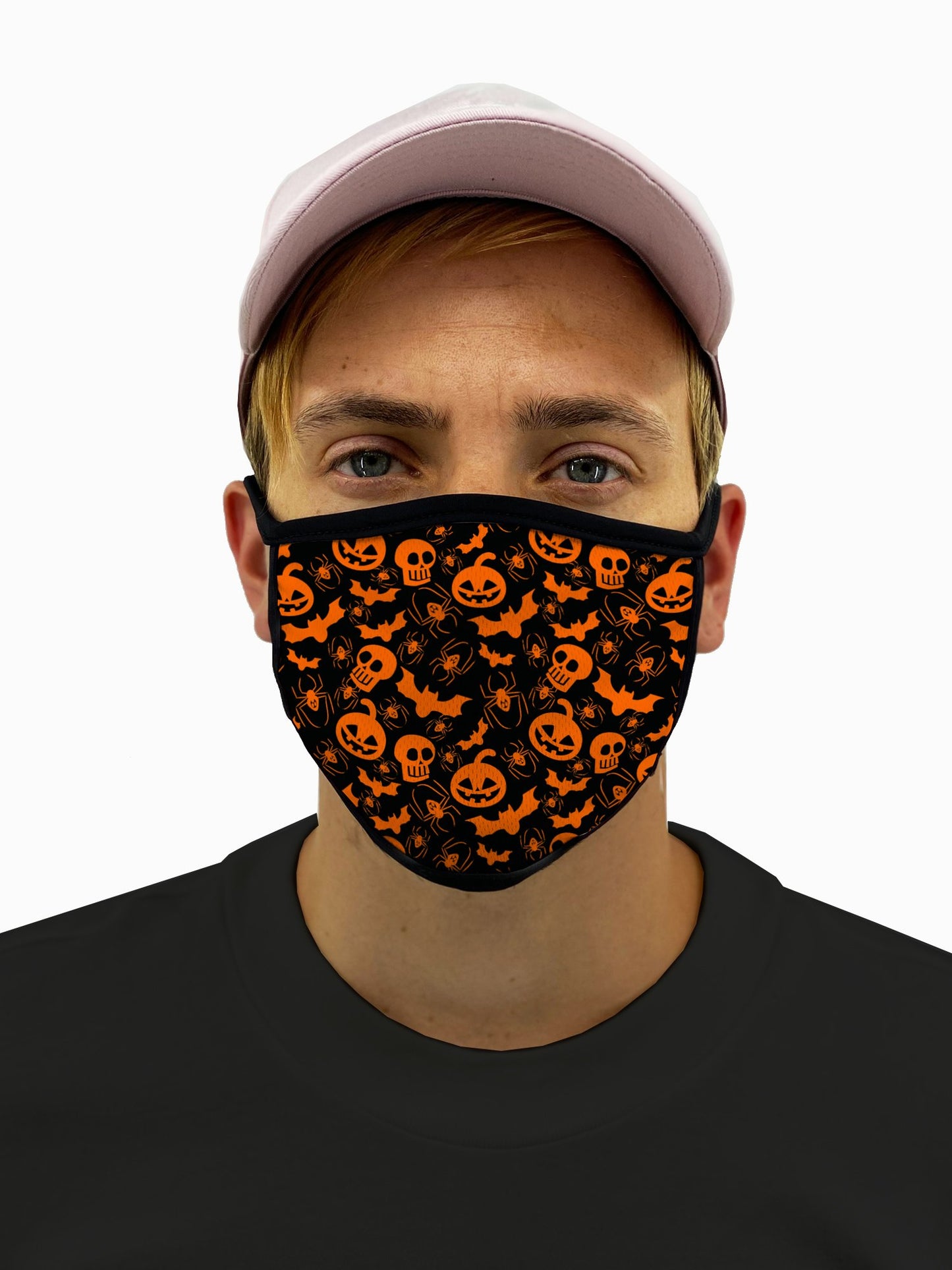 Halloween Pattern Face Mask With Filter Pocket