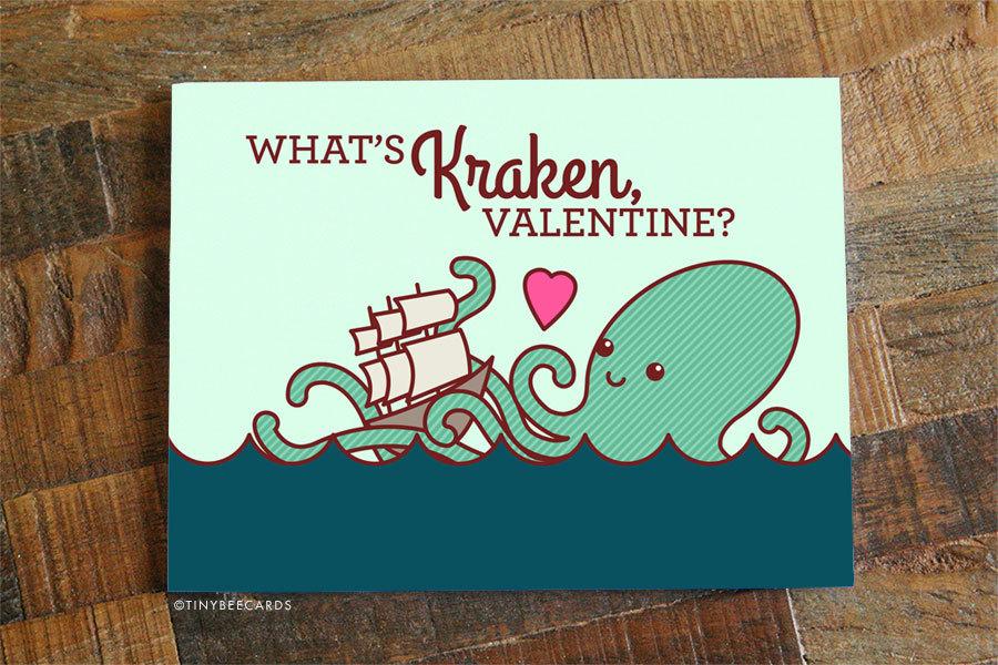 "What's Kraken?" Valentine's Day Card