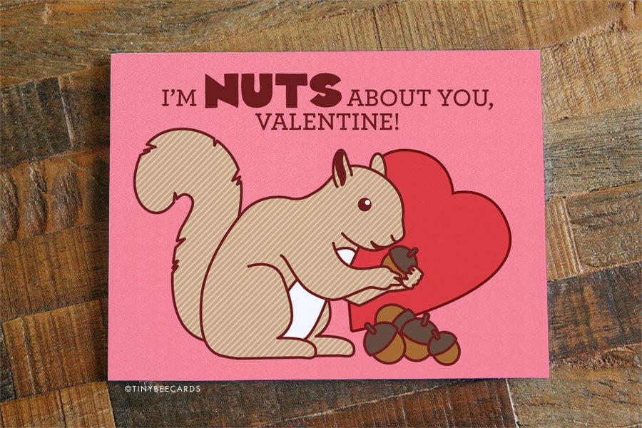 "Nuts About You" Valentine's Day Card