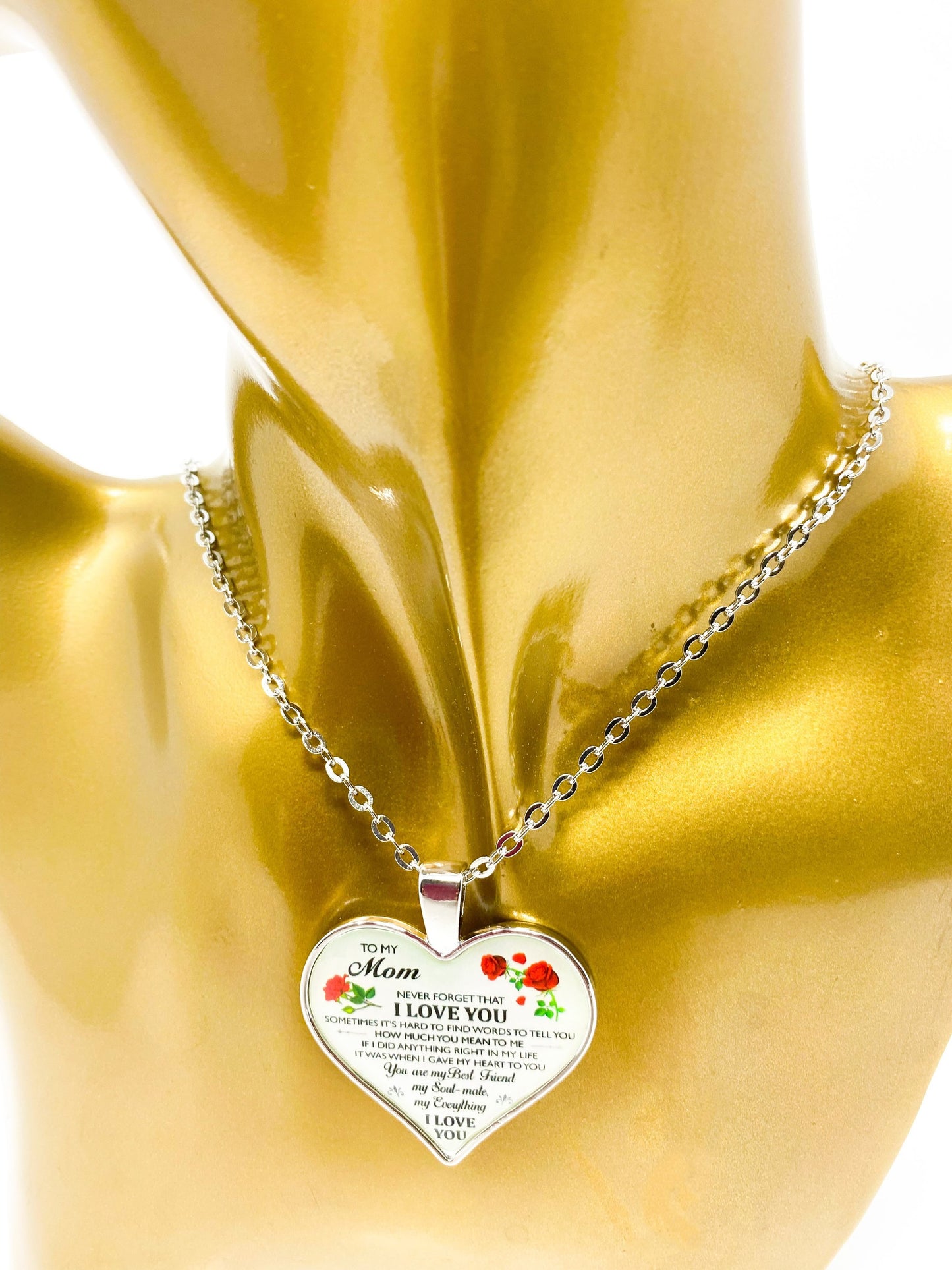 Necklace - To My Mom, I Love You Heart Keepsake