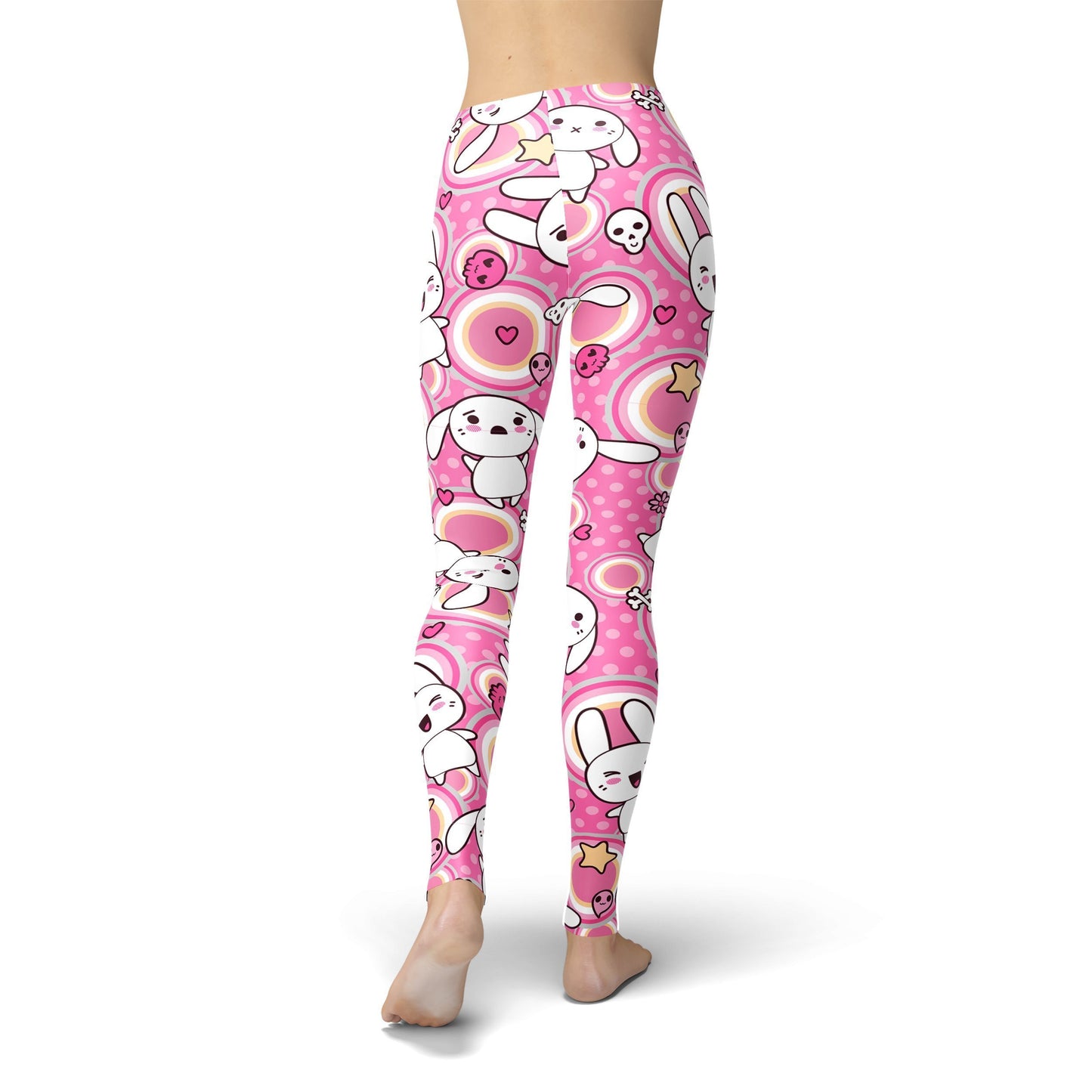 Jean Pink Emoji Bunny Leggings