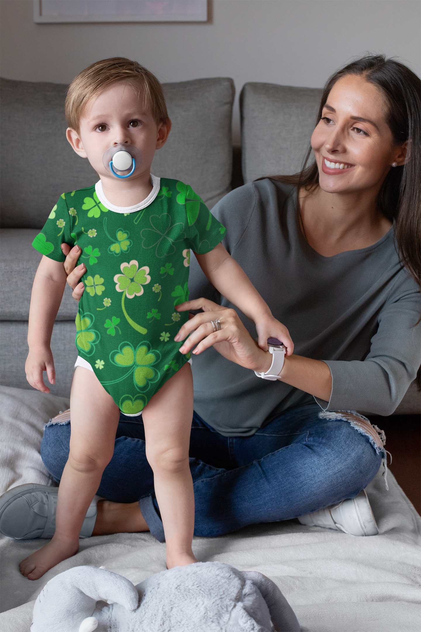 Green Clover Onesie