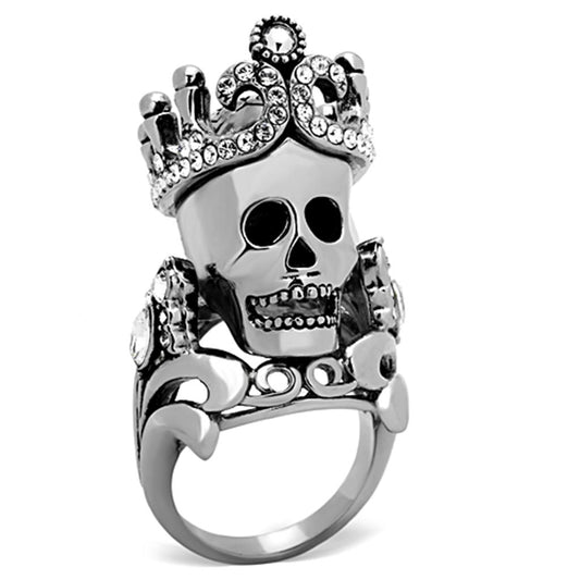 TK1123 - High polished (no plating) Stainless Steel Ring with Top