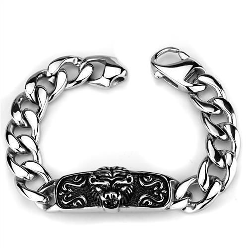 TK1978 - High polished (no plating) Stainless Steel Bracelet with No