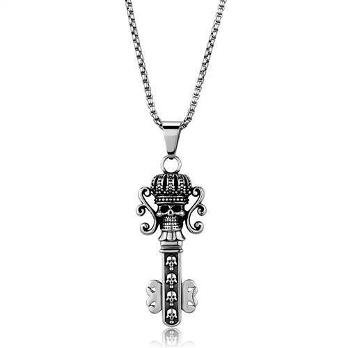 TK1984 - High polished (no plating) Stainless Steel Necklace with No