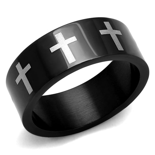 Two-Tone IP Black (Ion Plating) Stainless Steel Ring