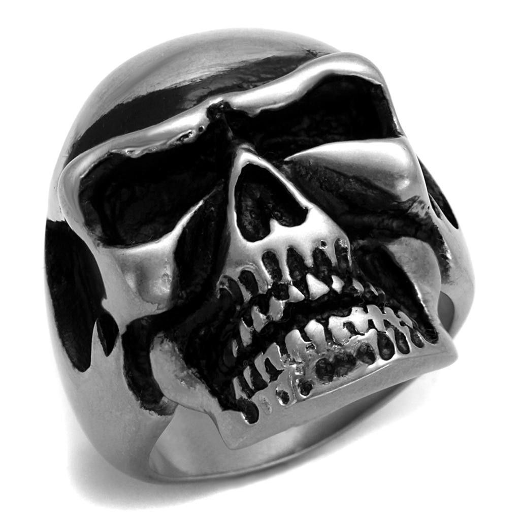 TK2419 Antique Silver Stainless Steel Ring with