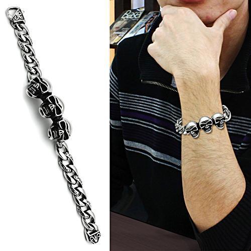 TK440 - High polished (no plating) Stainless Steel Bracelet with No