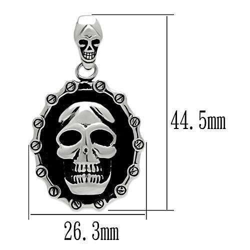 TK463 - High polished (no plating) Stainless Steel Chain Pendant with