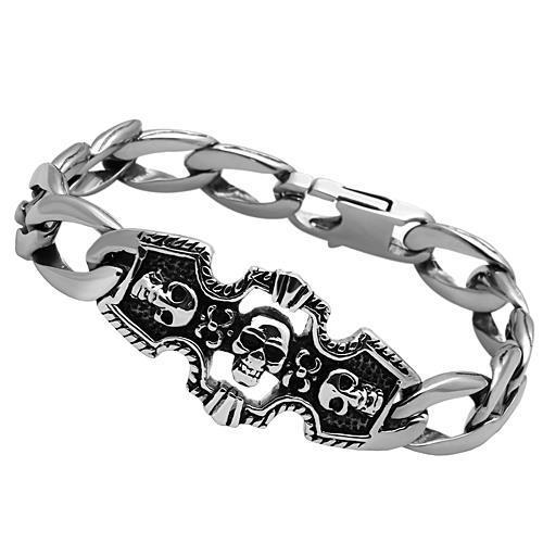 TK567 - High polished (no plating) Stainless Steel Bracelet with No